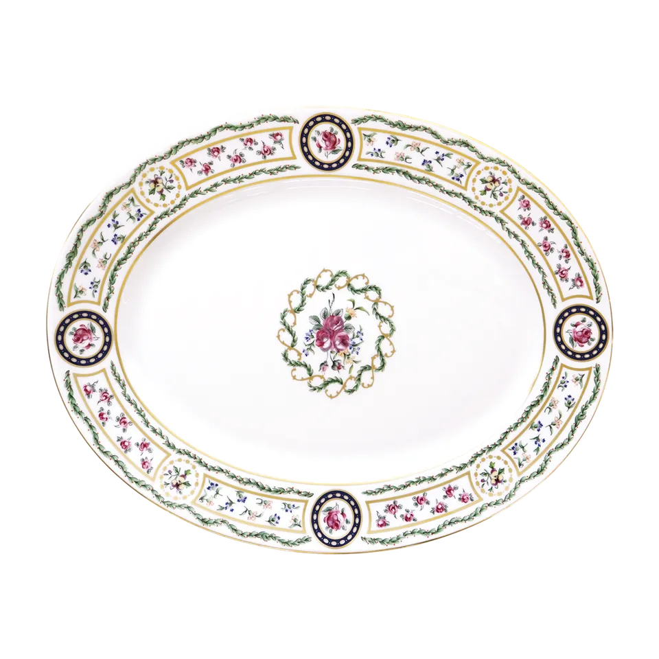 haviland-louveciennes-plat-ovale-porcelaine-blanche-limoges image 1