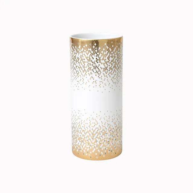 haviland-souffle-d-or-vase-28-cm-porcelaine-blanc-or image 1