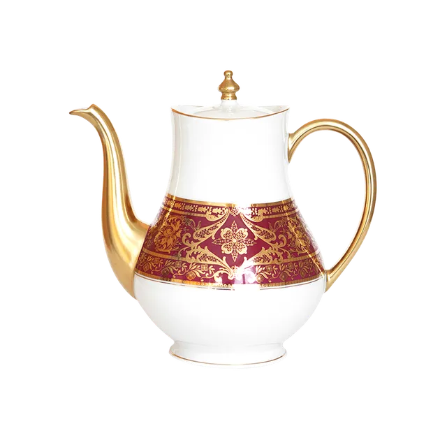 haviland-matignon-verseuse-porcelaine-cerise-et-or image 1
