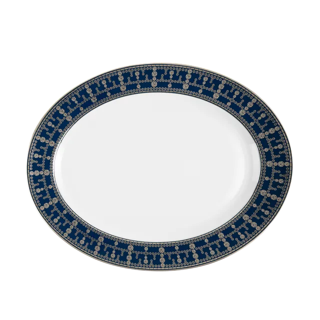 haviland-tiara-plat-ovale-bleu-de-prusse-platine-porcelaine image 1