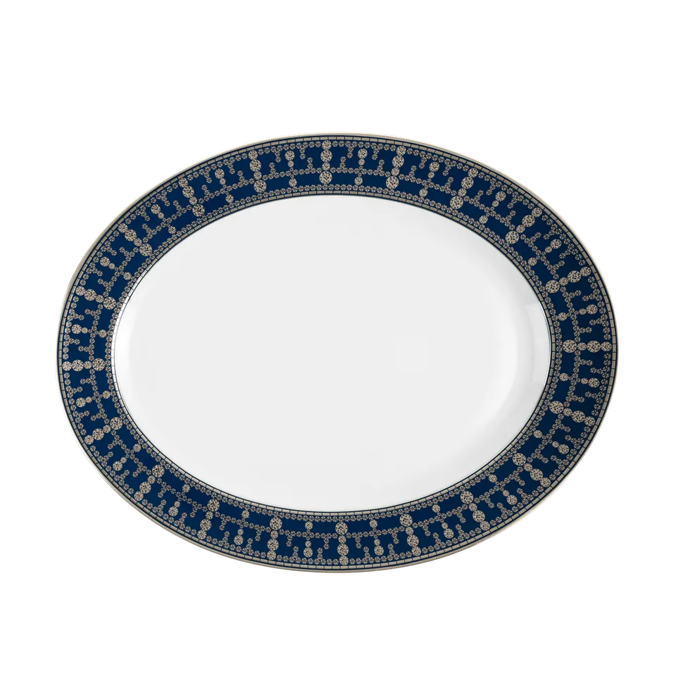 haviland-tiara-plat-ovale-bleu-de-prusse-platine-porcelaine image 1