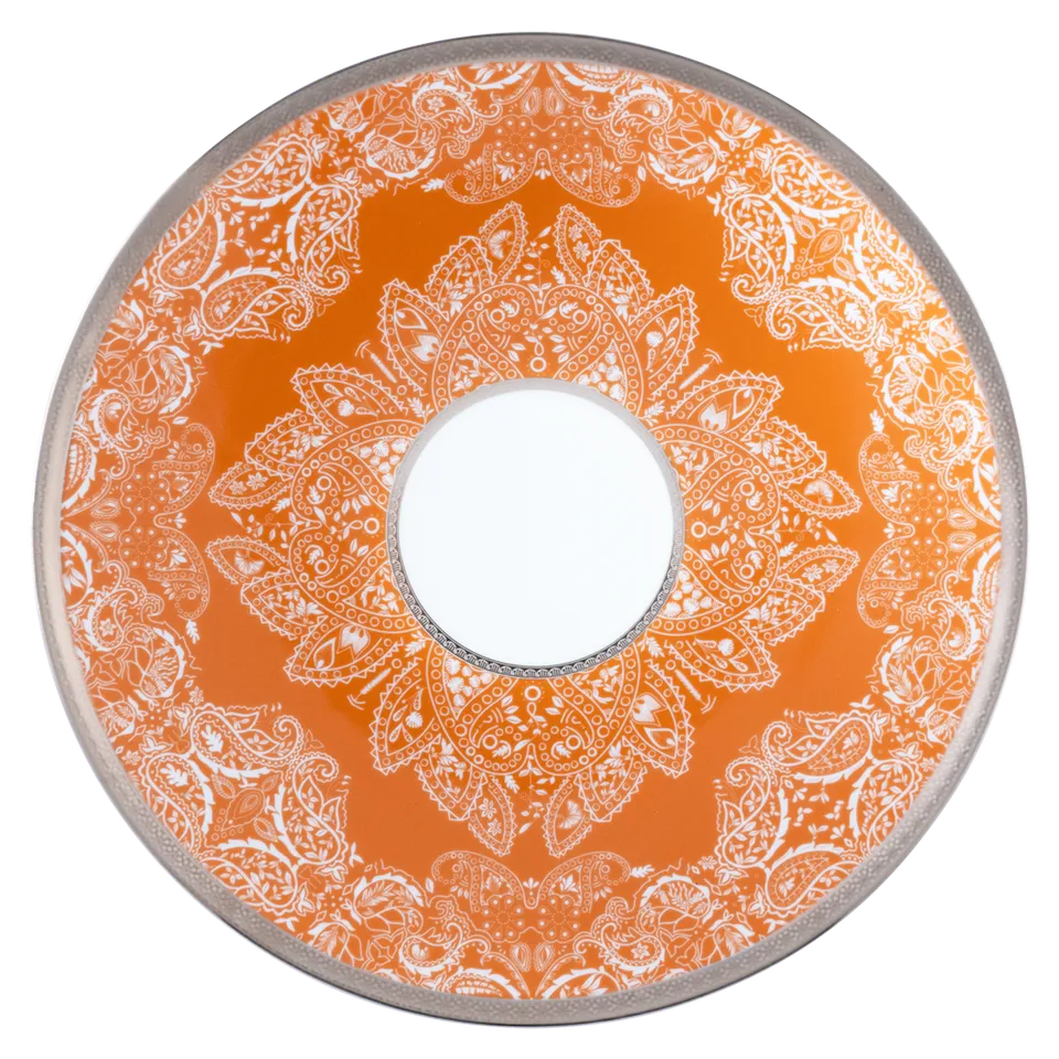 haviland-romane-assiette-pr-sentation-orange-porcelaine image 1