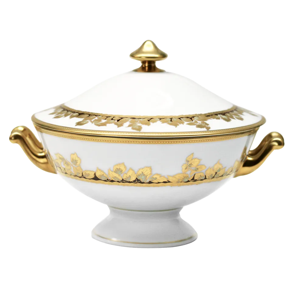 haviland-feuille-d-or-soupi-re-porcelaine-dor-e-classique image 1