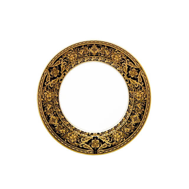 haviland-matignon-assiette-g-teau-noir-or-porcelaine image 1