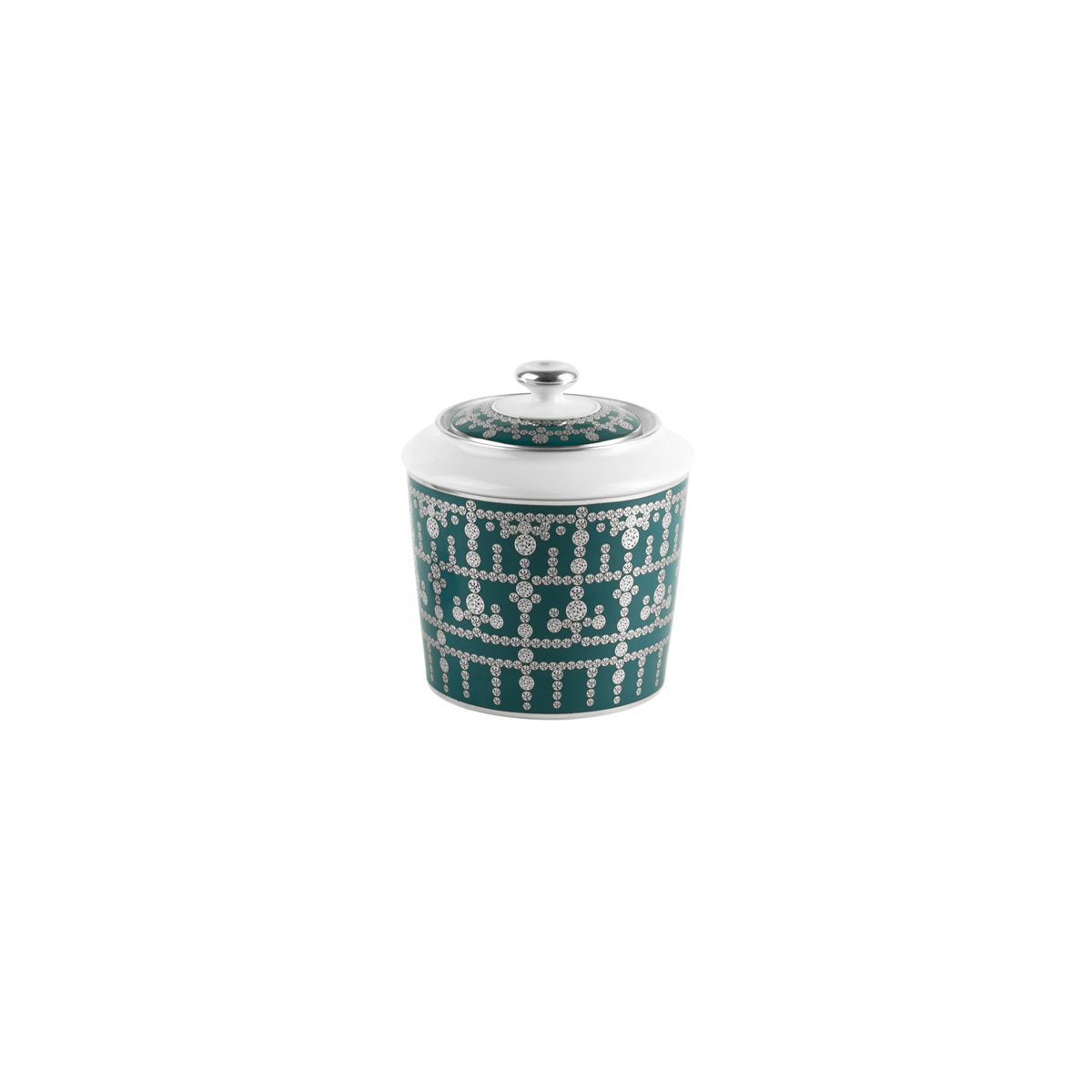 haviland-tiara-sucrier-bleu-paon-platine-porcelaine image 1