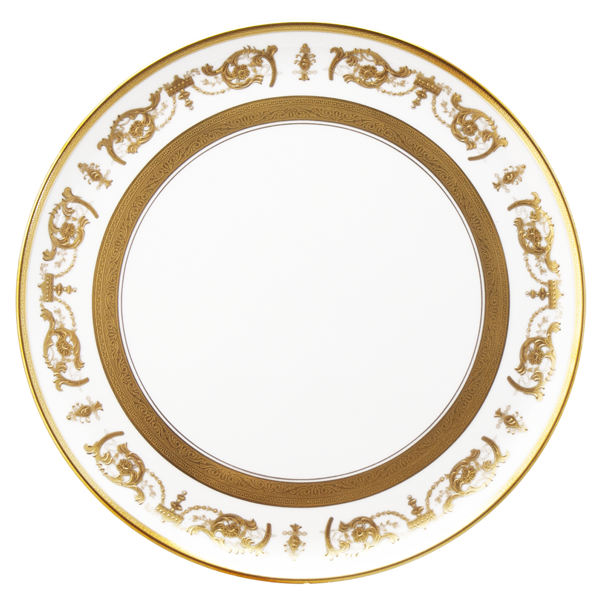 haviland-imp-rator-plat-tarte-blanc-or-porcelaine image 1