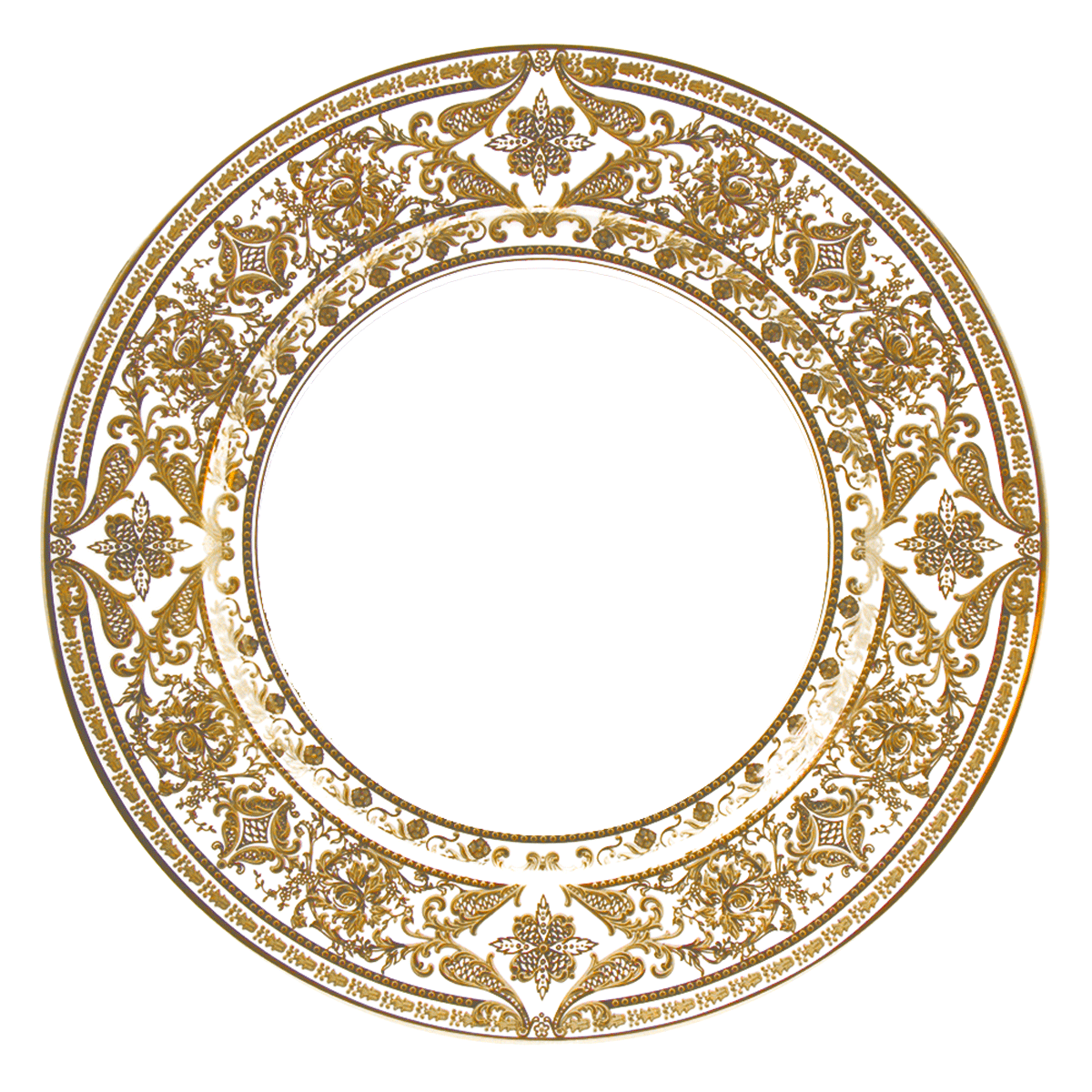 haviland-matignon-assiette-pr-sentation-blanc-or image 1