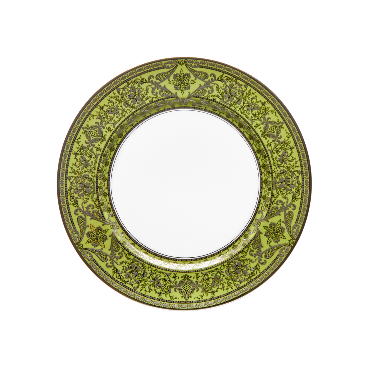 haviland-matignon-assiette-dessert-vert-pomme-platine image 1