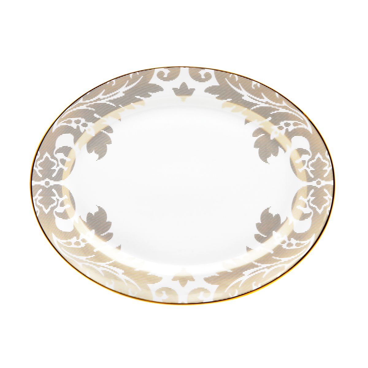 haviland-damass-ritz-paris-plat-ovale-porcelaine-blanc-limoges image 1