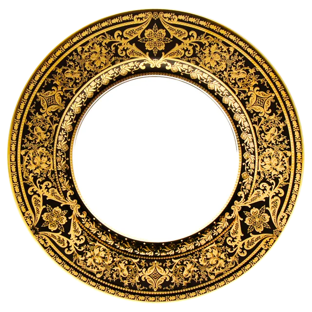 haviland-matignon-assiette-de-pr-sentation-noir-or image 1