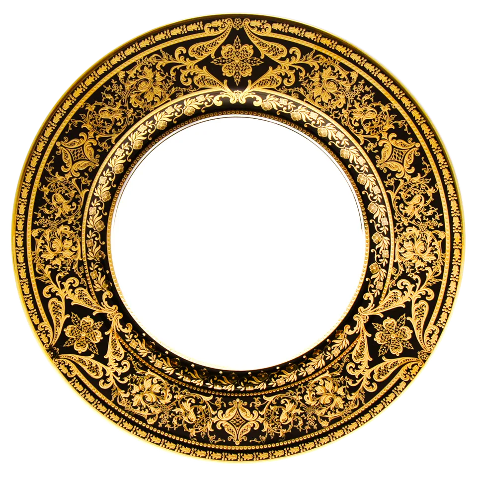 haviland-matignon-assiette-de-pr-sentation-noir-or image 1