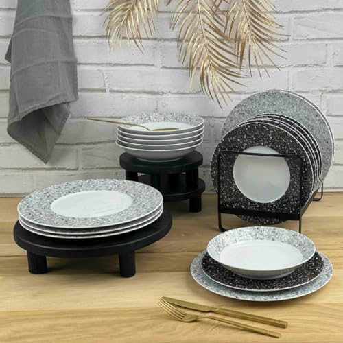 m-dard-de-noblat-cosmo-service-18-assiettes-porcelaine-gris image 8