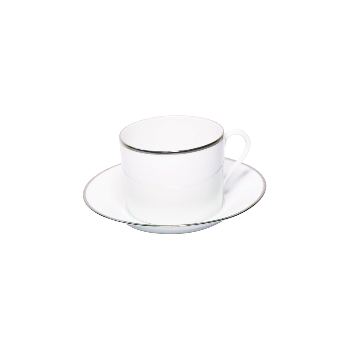 haviland-orsay-tasse-et-soucoupe-d-jeuner-porcelaine-platine image 1