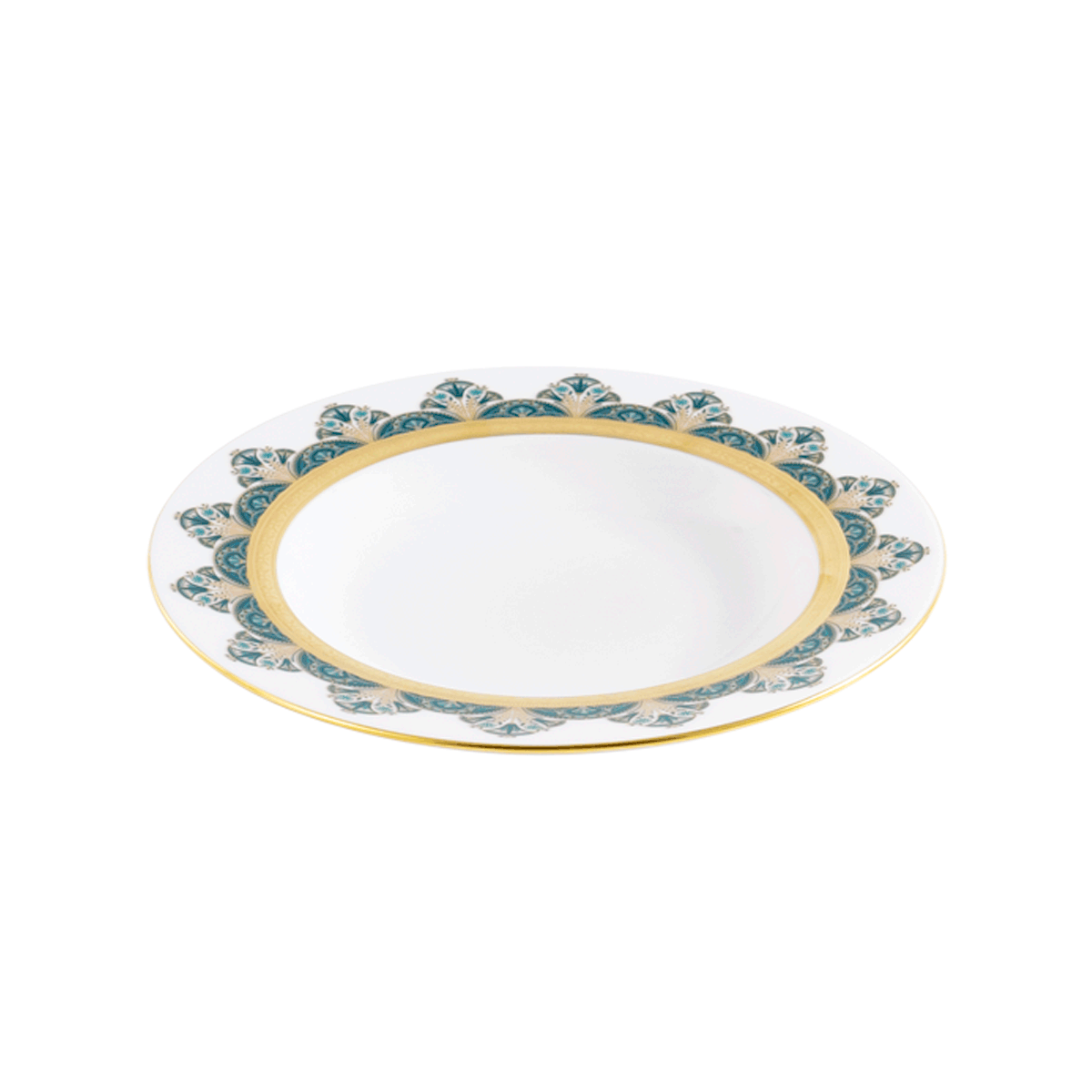 haviland-r-ves-du-nil-assiette-creuse-aile-vert-or image 2