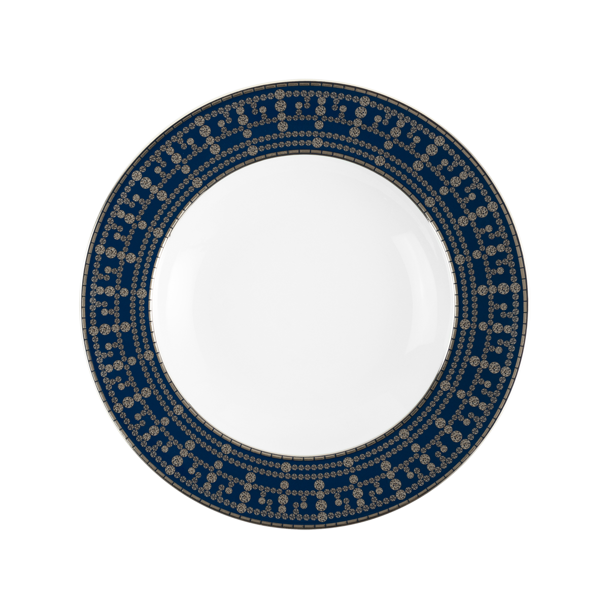 haviland-tiara-assiette-creuse-bleu-de-prusse-platine image 1