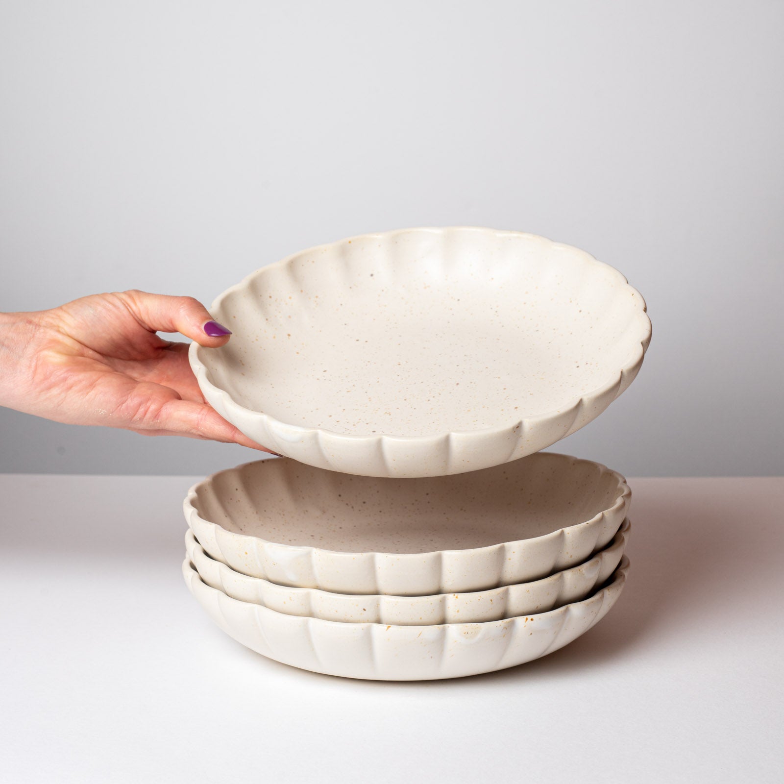 jeda-c-ramique-bowl-fleurs-bol-set-de-4-22-cm-blanc image 2
