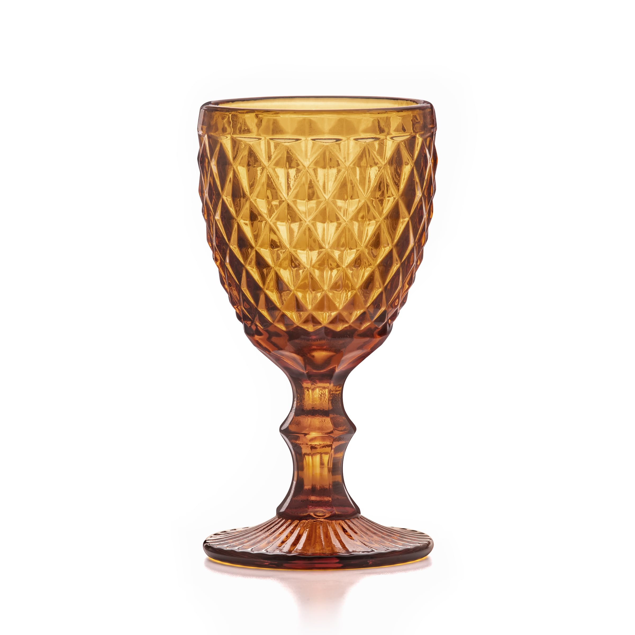 m-dard-de-noblat-diamond-verre-pied-20-cl-ambre-lot-6-relief image 1