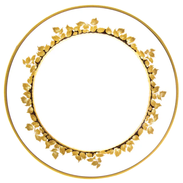 haviland-feuille-d-or-assiette-de-pr-sentation-porcelaine image 1