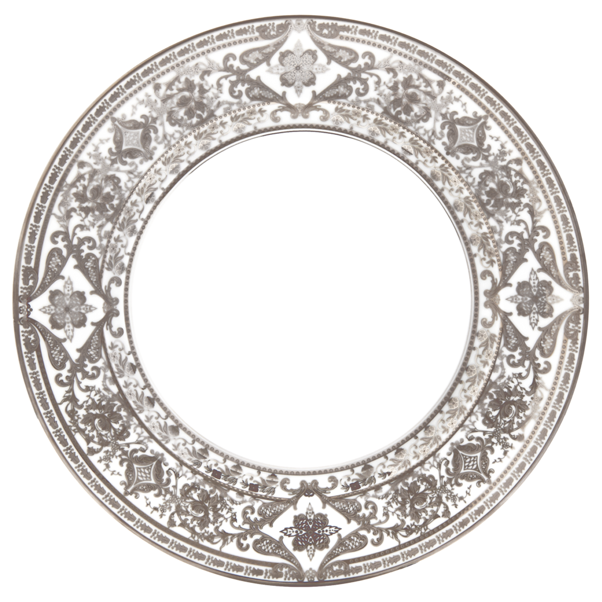 haviland-matignon-plat-rond-porcelaine-blanc-platine image 1