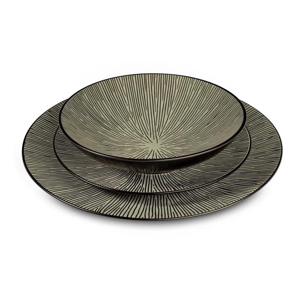 m-dard-de-noblat-stone-pop-service-18-assiettes-gr-s-gris-clair image 1