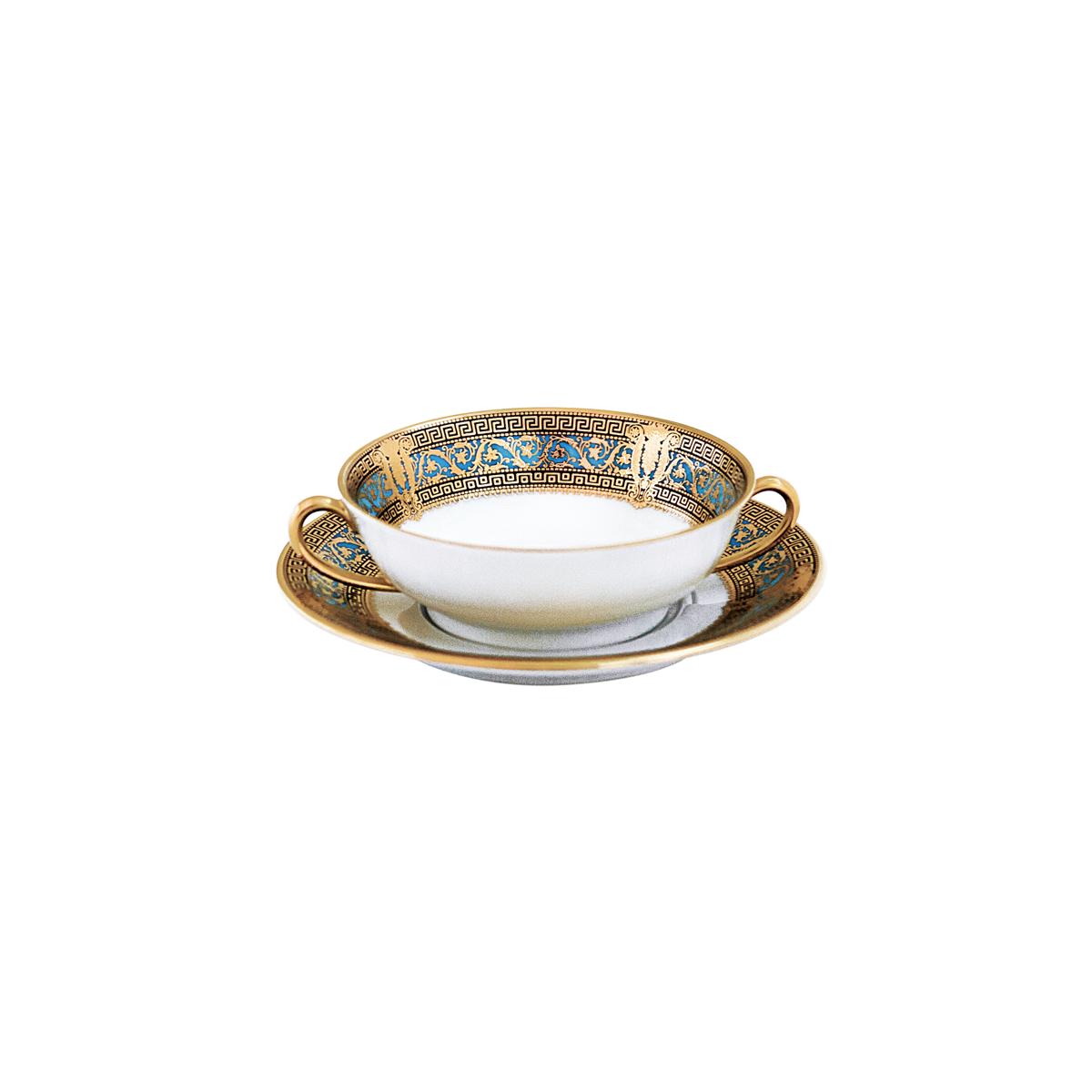 haviland-salon-murat-bol-bouillon-porcelaine-bleu-ciel-or image 1