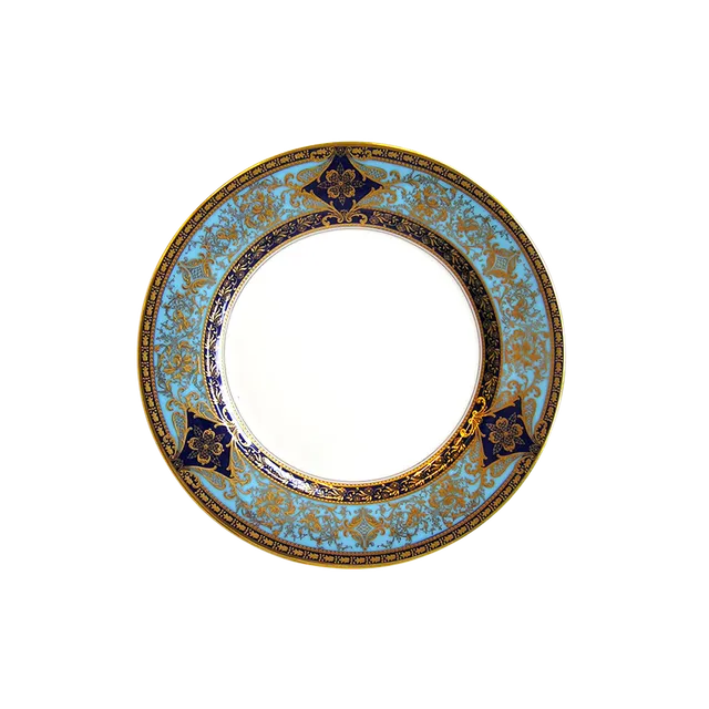 haviland-matignon-assiette-g-teau-bleu-de-four-or-porcelaine image 1