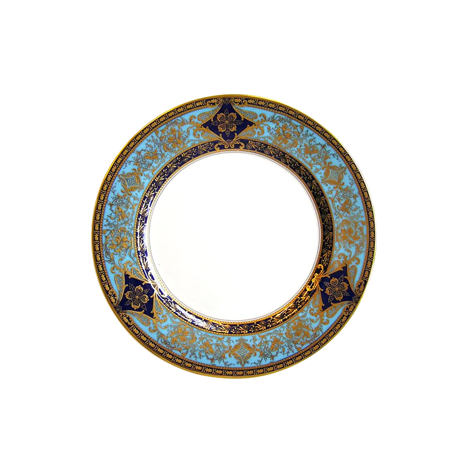 haviland-matignon-assiette-g-teau-bleu-de-four-or-porcelaine image 1