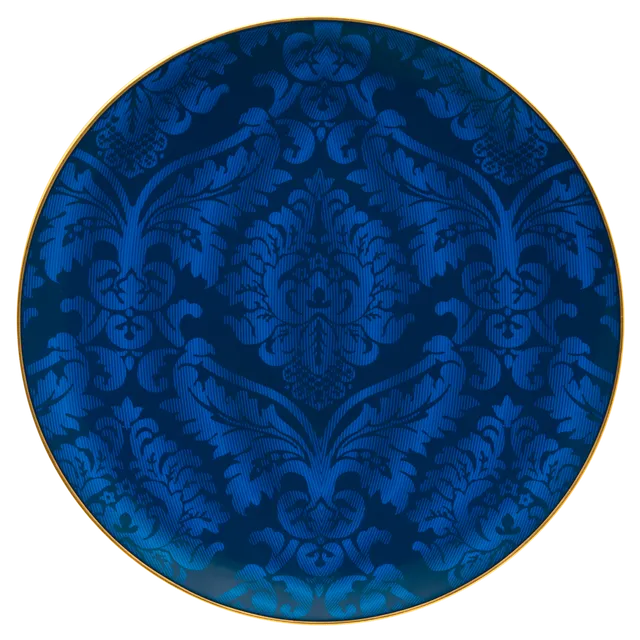 haviland-damass-ritz-paris-assiette-pr-sentation-bleue image 1