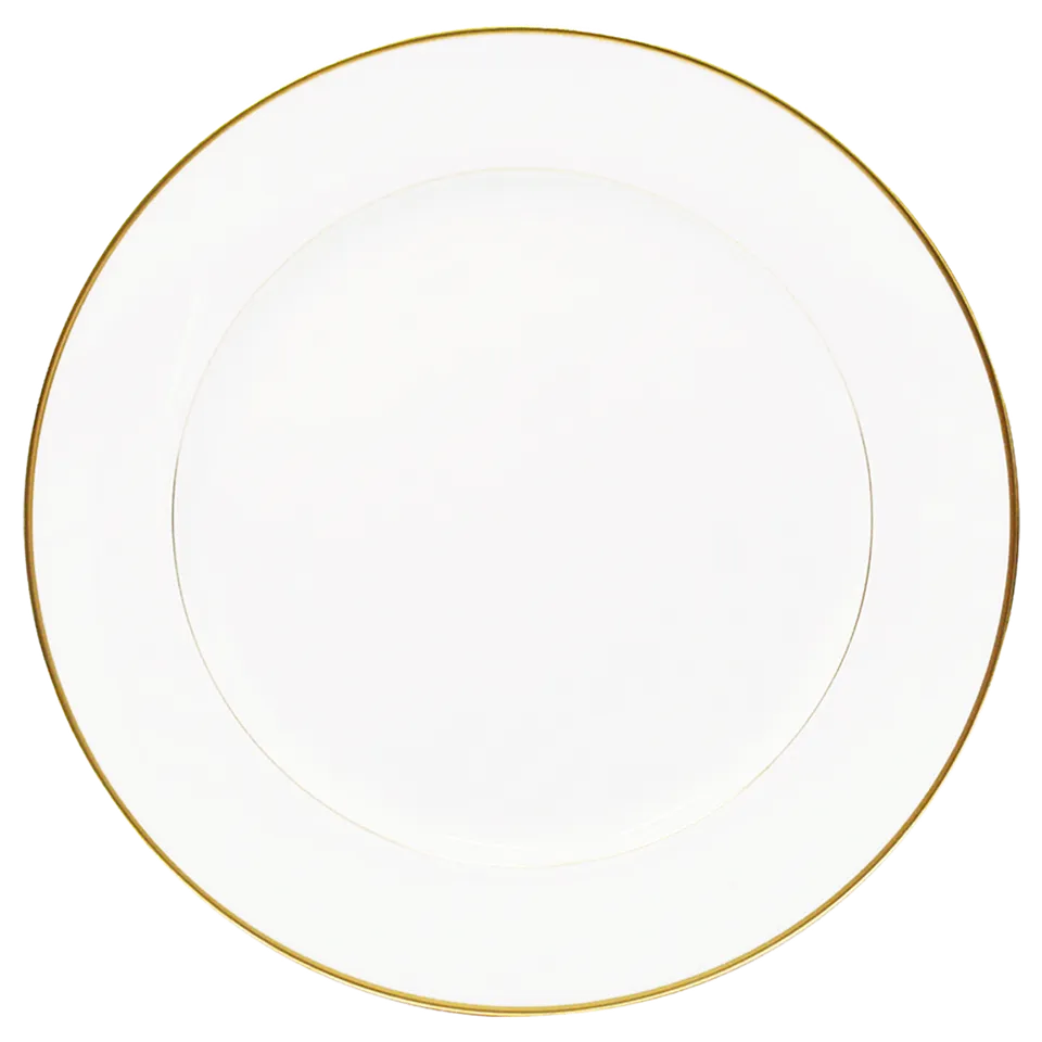 haviland-orsay-plat-rond-porcelaine-filet-or image 1