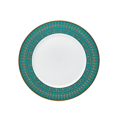 haviland-tiara-assiette-dessert-bleu-paon-or-porcelaine image 1