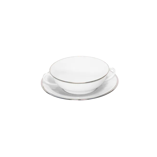haviland-orsay-bol-bouillon-et-soucoupe-platine image 1