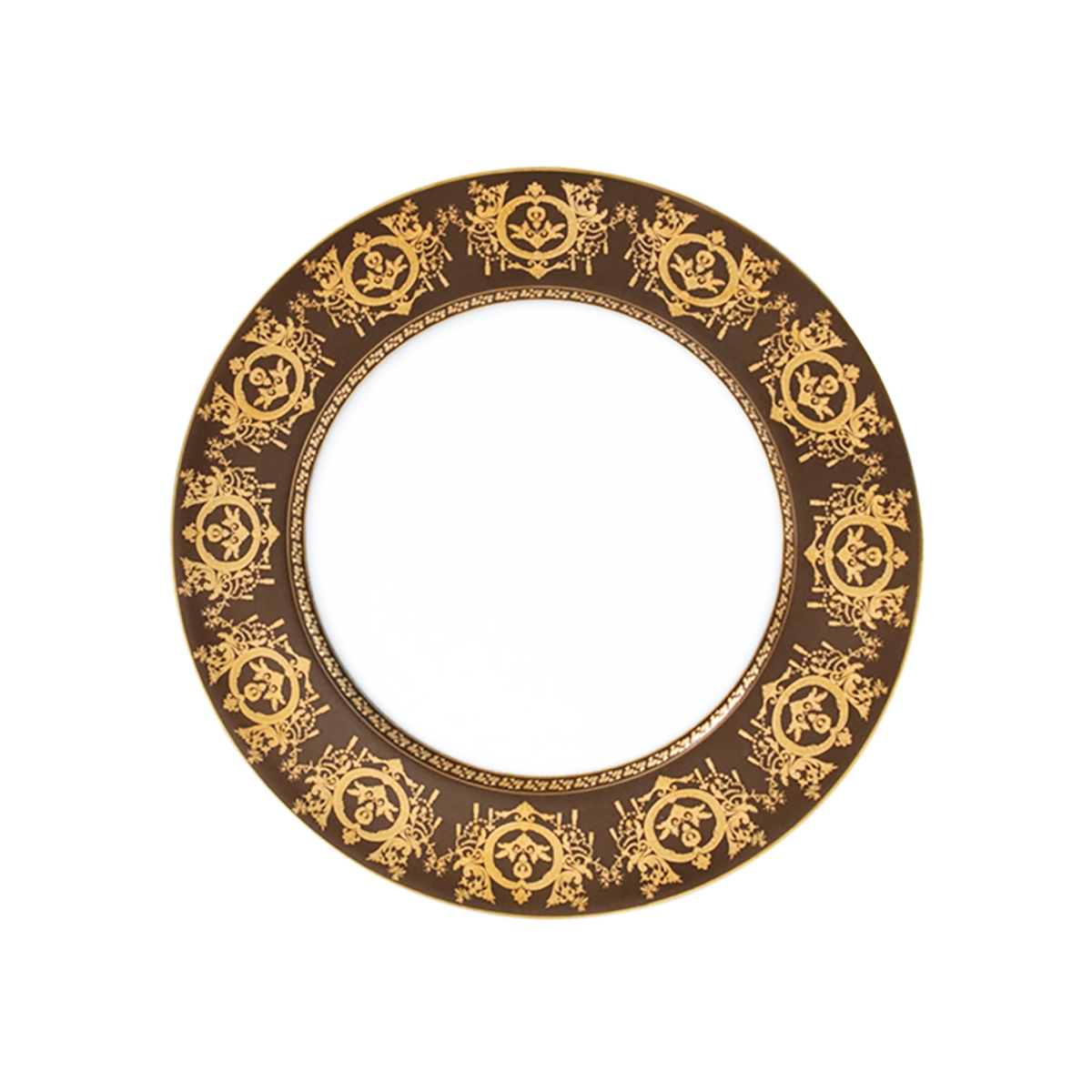 haviland-ritz-imp-rial-assiette-dessert-bronze-porcelaine image 1