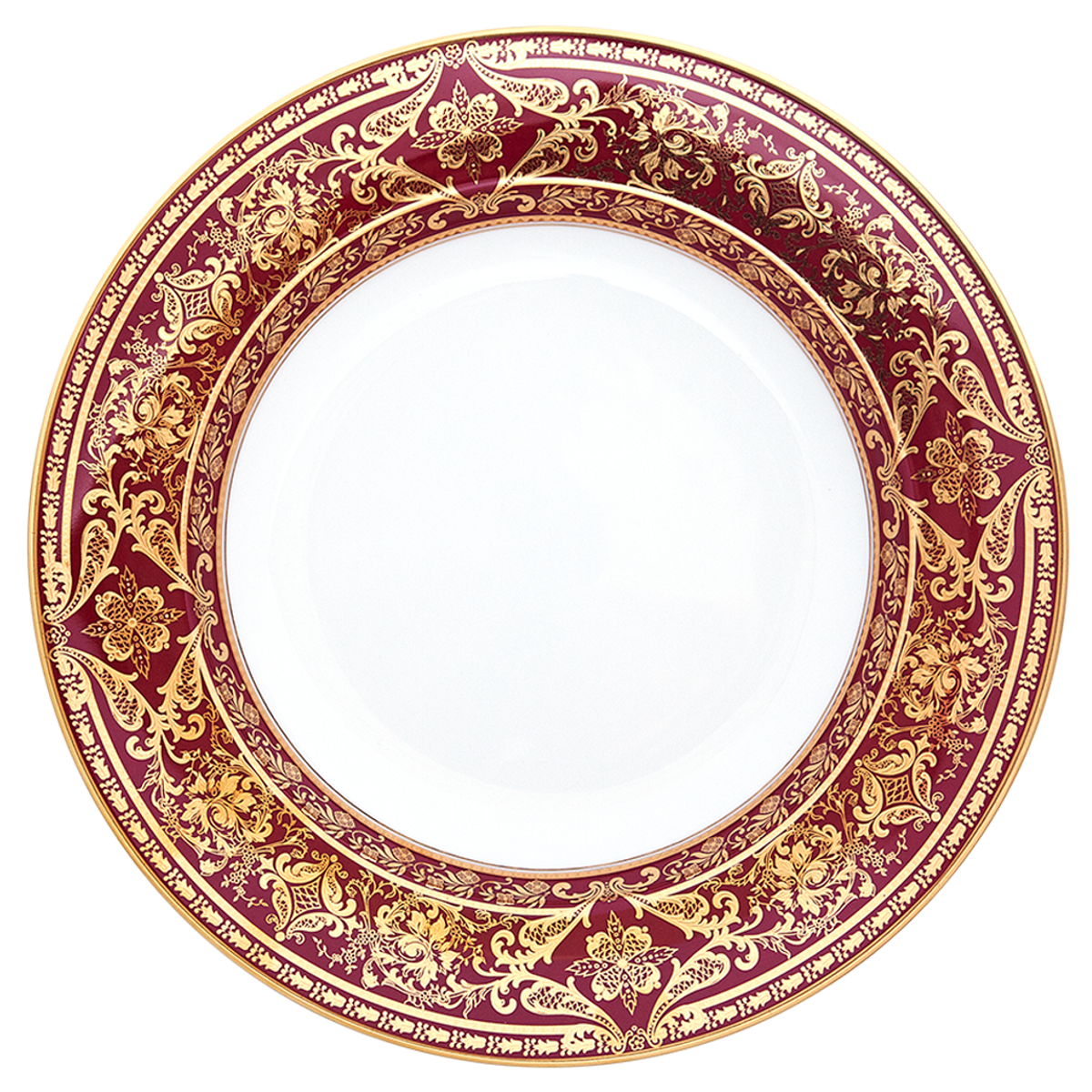 haviland-matignon-plat-rond-creux-porcelaine-cerise-or image 1