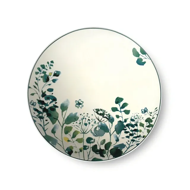 m-dard-de-noblat-oxalis-assiettes-dessert-21-cm-blanc-vert-lot-6 image 1