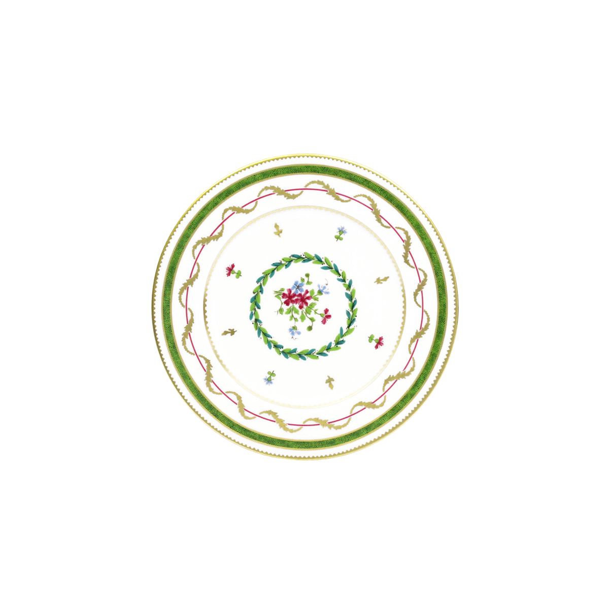 haviland-vieux-paris-vert-assiette-pain-porcelaine-verte image 1